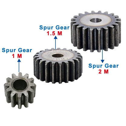 Steel Spur Gear - 1M 60–67T 8mm Bore Motor Gear Wheel for Mechanical Applications