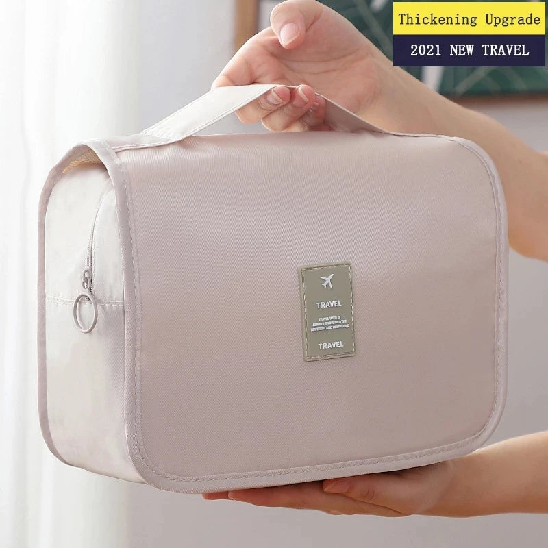 Hanging Travel Toiletry Bag | Organizer Kit for Men & Women with Cosmetics & Makeup Storage