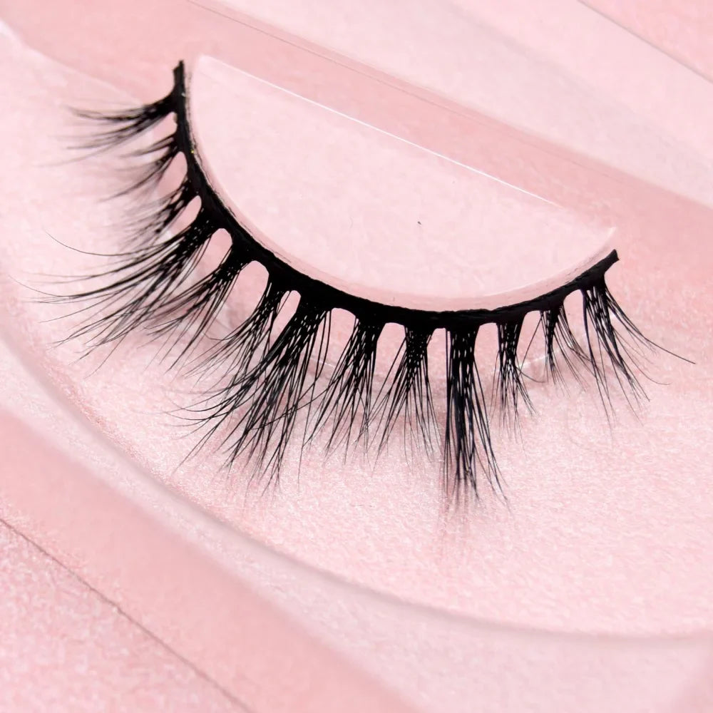 Visofree 3D Mink Eyelashes – Thick Handmade Full Strip Cruelty-Free False Lashes for Makeup M56