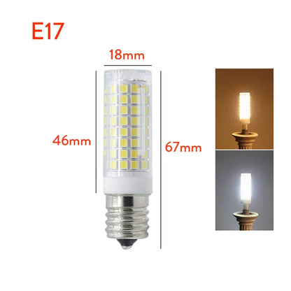 Dimmable LED Corn Light Bulbs – G4/G8/G9/E11/E12/E14/E17/BA15D/GY6.35, 102LEDs 10W-12W 2835 SMD, Cool & Warm White, 110V-220V