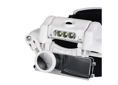 LED Headband Magnifier with 8x Lenses – Hands-Free Magnifying Glass for Jewelry, Watch & Electronic Repair