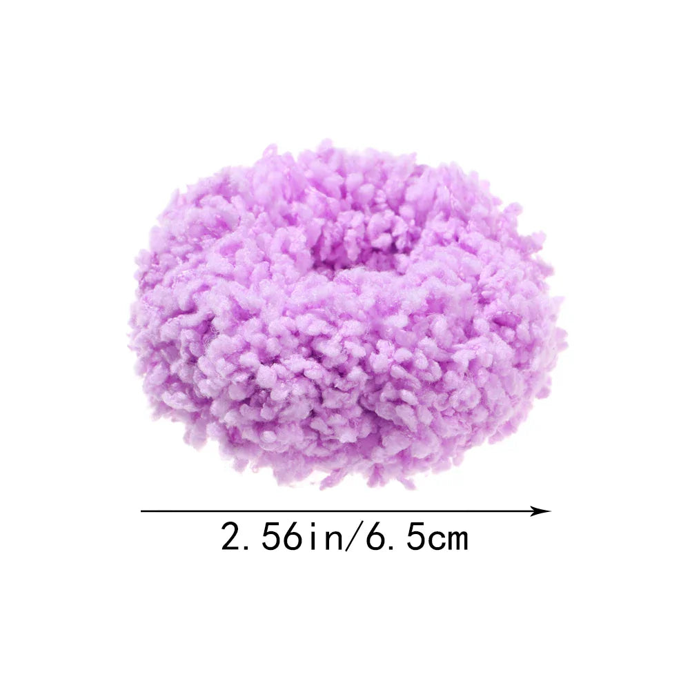 Luminous Plush Hair Ropes - Colorful Hair Accessories for Women and Girls, Ponytail Holders, Scrunchies, Elastic Hair Bands