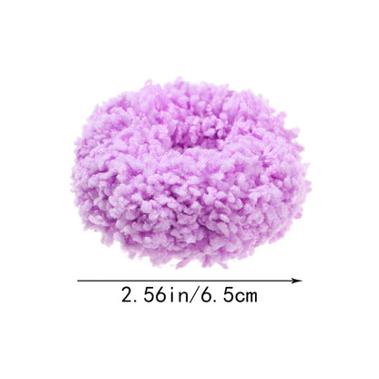 Luminous Plush Hair Ropes - Colorful Hair Accessories for Women and Girls, Ponytail Holders, Scrunchies, Elastic Hair Bands