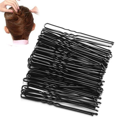 60/120pcs Black Hairpins for Women - Invisible Bobby Pins, Curly Wave Hair Clips, Bride & Lady Hairgrips