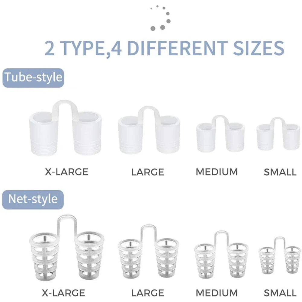 8PCS Anti-Snoring Nose Clips – Nasal Dilator Silent Sleep Aid Device for Men