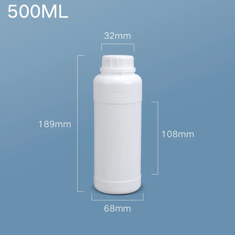 Empty Fluorinated Plastic Bottle with Tamper-Evident Cap — Leakproof Refillable Liquid Container 50ml-1000ml