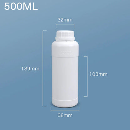 Empty Fluorinated Plastic Bottle with Tamper-Evident Cap — Leakproof Refillable Liquid Container 50ml-1000ml
