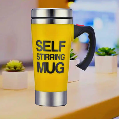 NEW!!! Stainless Steel Self-Stirring Coffee Cup with Custom Logo - Battery or Rechargeable