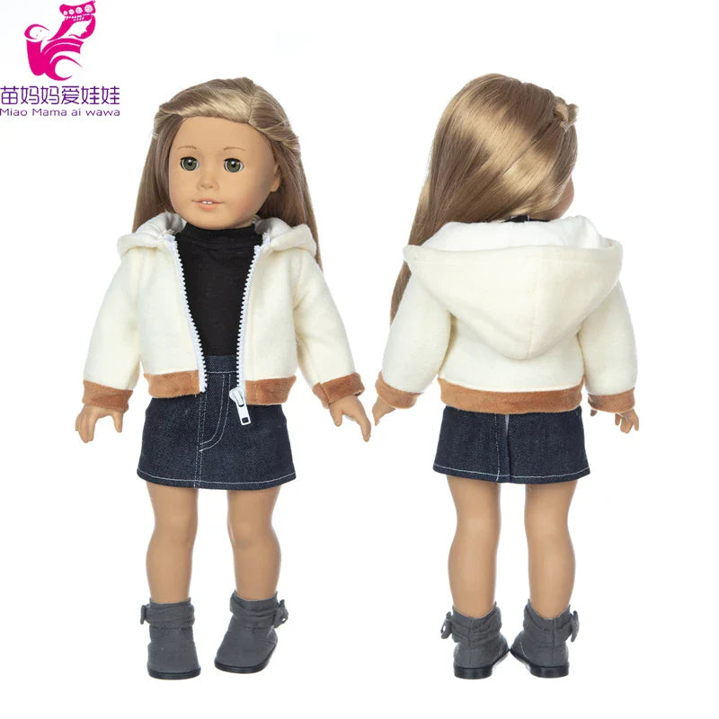 18-Inch American Girl Doll Clothes – Coat, Tights & Pants Outfit for Newborn & Baby Dolls