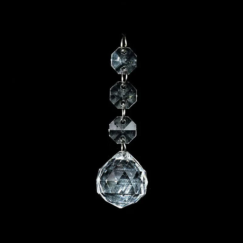 5PC Crystal Acrylic Bead Garland – Clear Chandelier Chain with Hooks for Wedding, Home DIY & Craft Decoration
