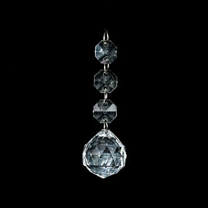 5PC Crystal Acrylic Bead Garland – Clear Chandelier Chain with Hooks for Wedding, Home DIY & Craft Decoration