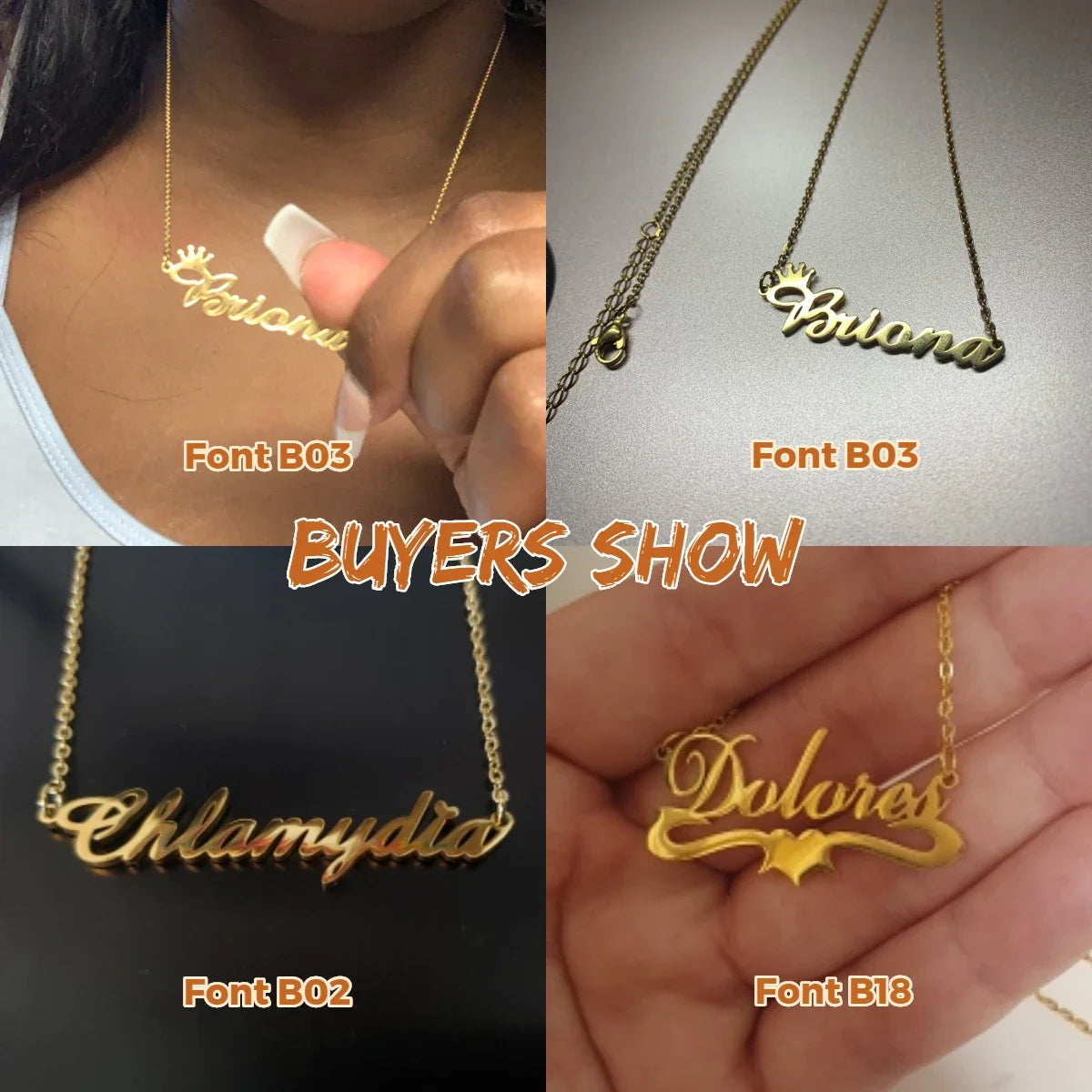 Sipuris Custom Name Necklace - Personalized Gold Stainless Steel Choker Jewelry Gift for Women & Men Wedding Style