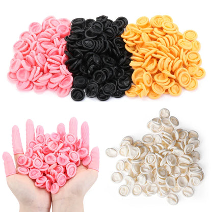 100PCS Disposable Latex Finger Cots – Non-Slip Anti-Static Rubber Finger & Thumb Protectors