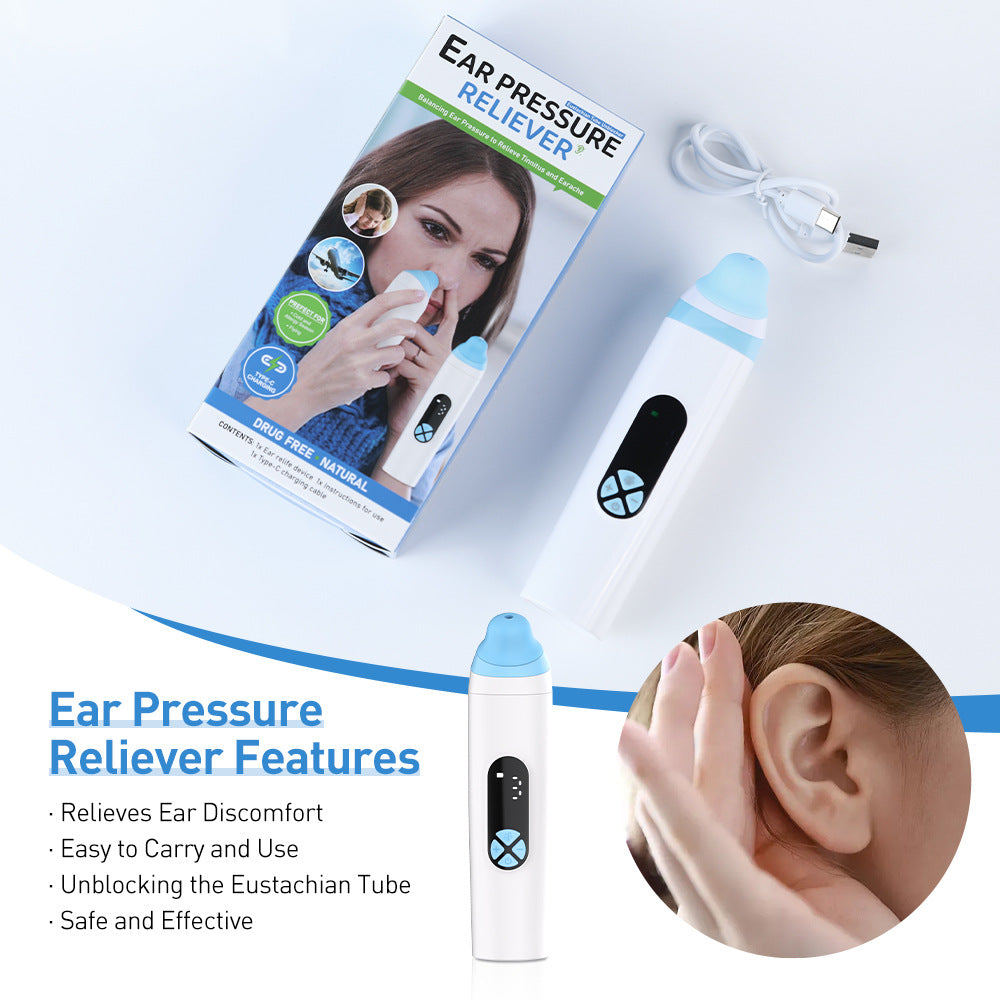 Ear Pressure Relief Device – Eustachian Tube Unblocker with 3-Speed Adjustment for Tinnitus, Ear Blockage, and Dizziness Relief