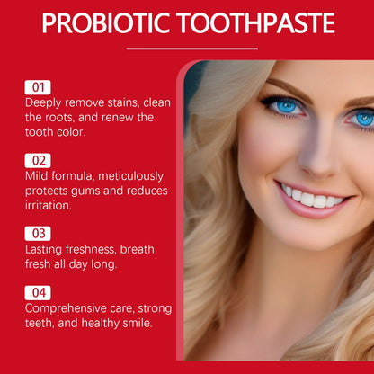 SP-8 Probiotic Whitening Toothpaste – Mint Fresh Breath, Deep Clean, Plaque & Stain Removal for Oral Hygiene
