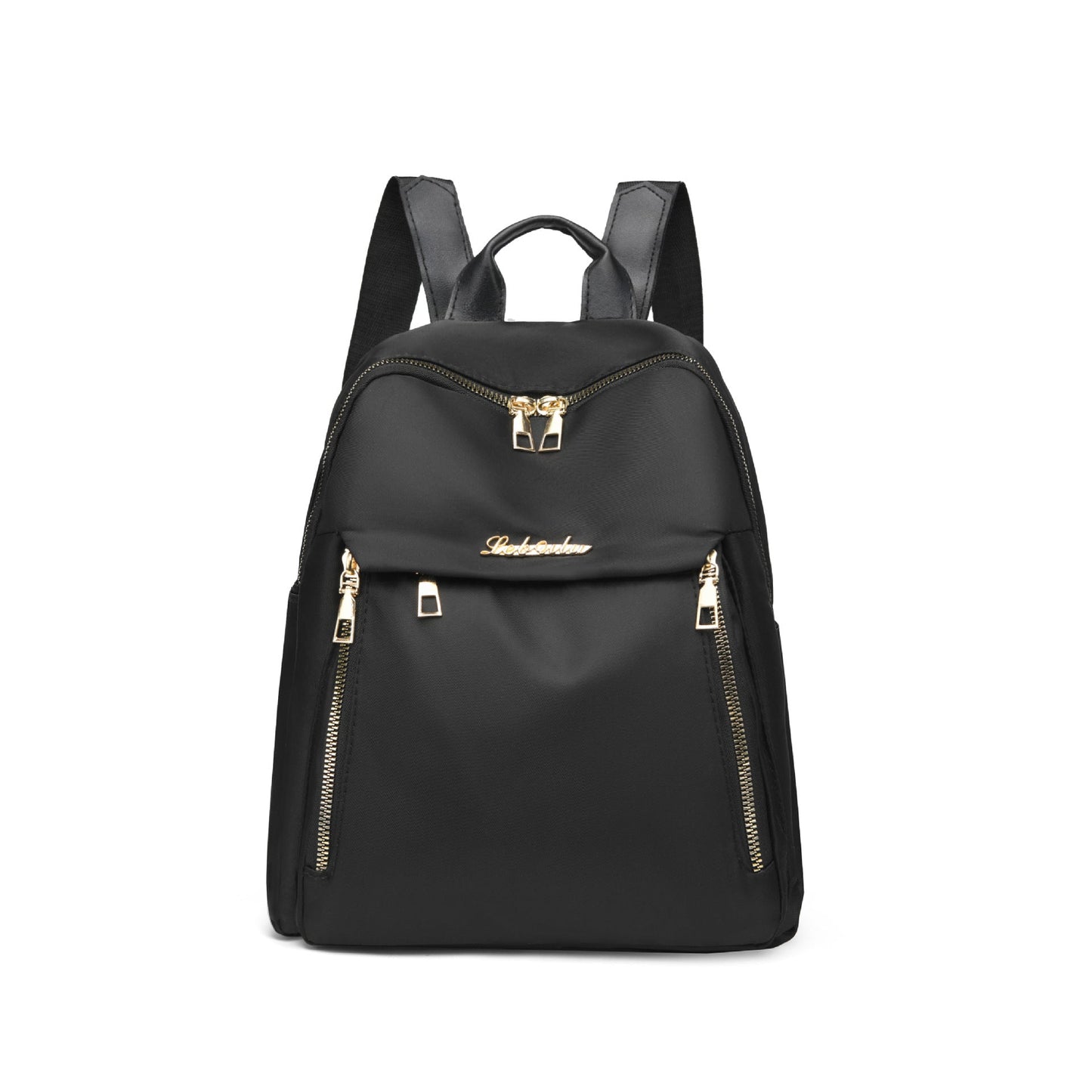 Simple PU Black Large Capacity Backpack - Unisex Travel Bag, Schoolbag for Women, Harajuku High Street Style
