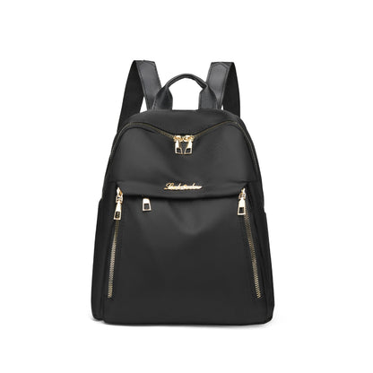 Simple PU Black Large Capacity Backpack - Unisex Travel Bag, Schoolbag for Women, Harajuku High Street Style