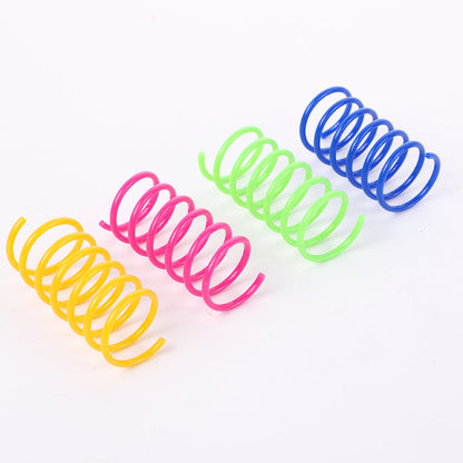 4/8/12PCS Cat Plastic Spring Toy – Interactive Beating Toy for Cats & Small Dogs, Fun Kitten Accessories