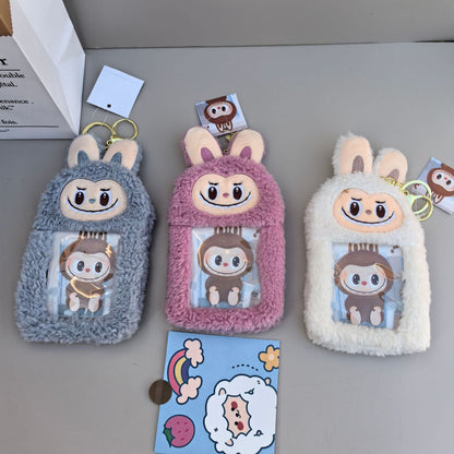 Cartoon Plush Card Wallet — Cute Small Purse for Bank Cards & Storage Bag