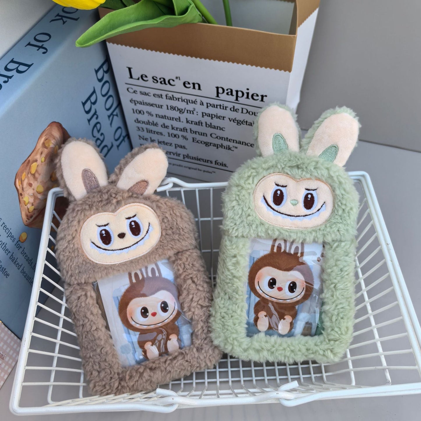 Cartoon Plush Card Wallet — Cute Small Purse for Bank Cards & Storage Bag