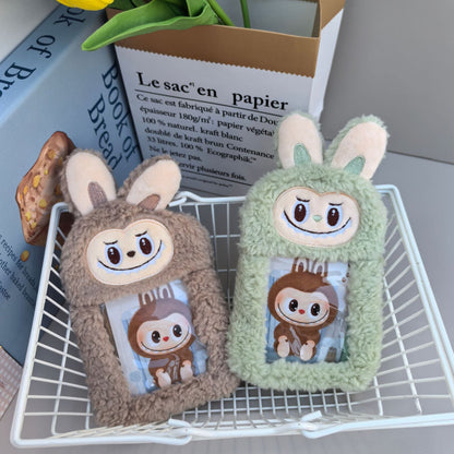 Cartoon Plush Card Wallet — Cute Small Purse for Bank Cards & Storage Bag