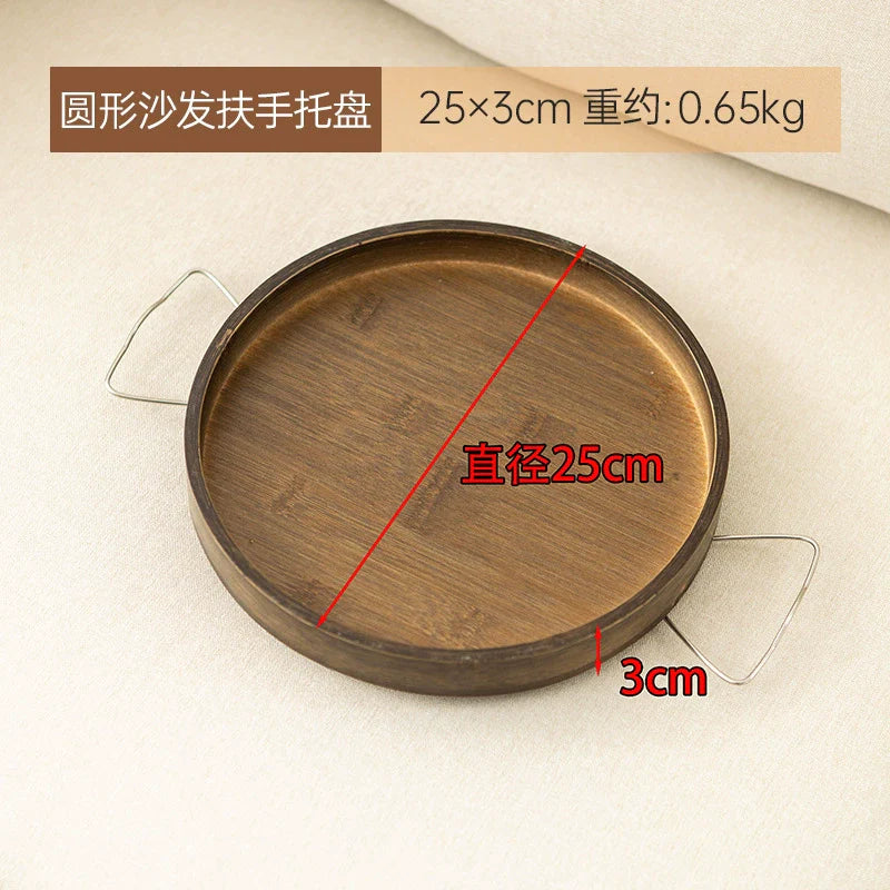 Stuck on Sofa Handrail Tray – Side Table with Feet, Tea Cup Holder & Small Apartment Coffee Table Gadget