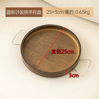 Stuck on Sofa Handrail Tray – Side Table with Feet, Tea Cup Holder & Small Apartment Coffee Table Gadget