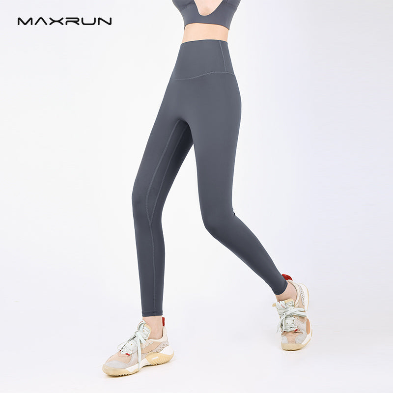 Maxrun Plus Size High Waist Workout Pants – Hip Lifting and Belly Control Fitness Leggings