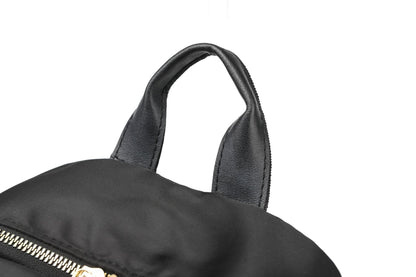 Simple PU Black Large Capacity Backpack - Unisex Travel Bag, Schoolbag for Women, Harajuku High Street Style