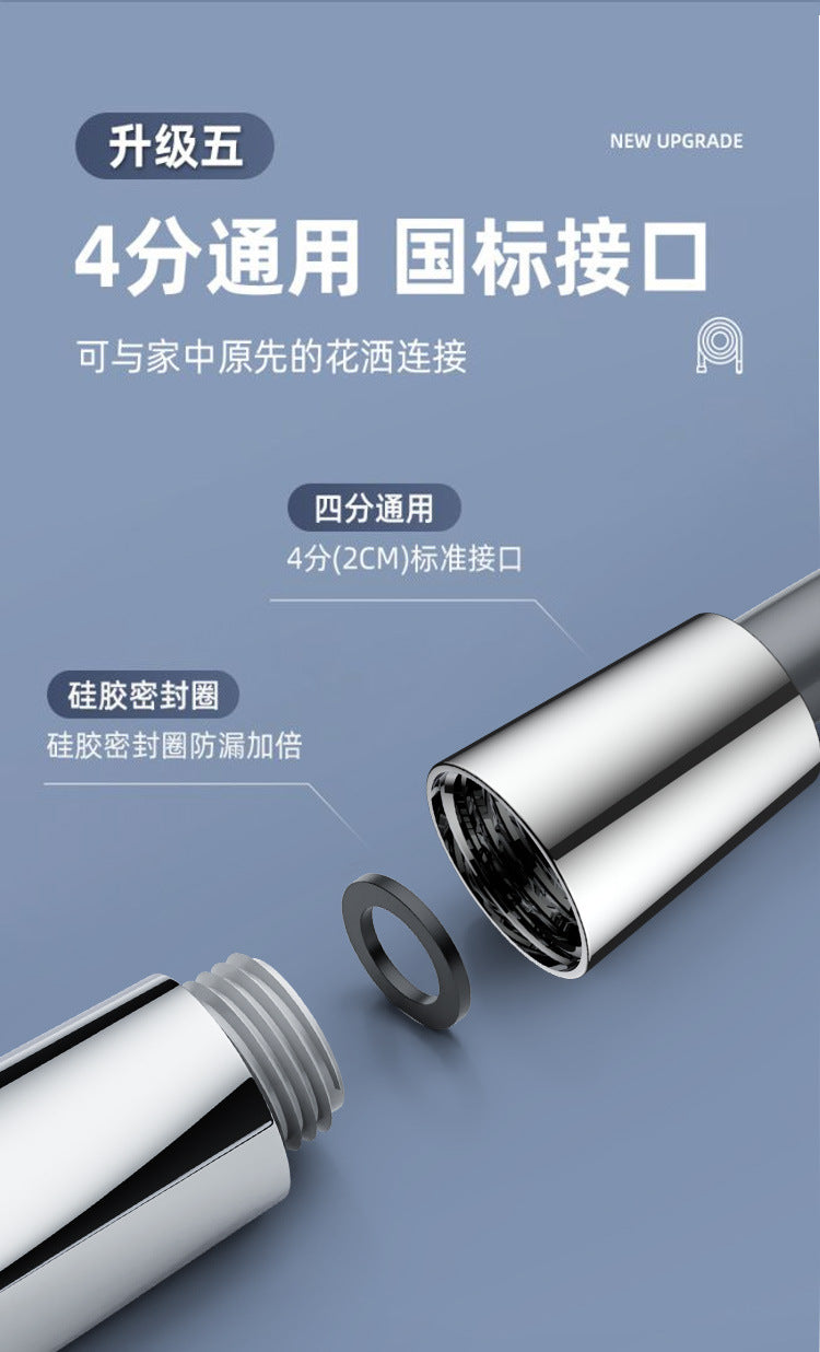 Silicone Flexible Shower Hose 1.5/2/3M – Anti-Winding High Pressure Extension Tube Bathroom Faucet Accessory