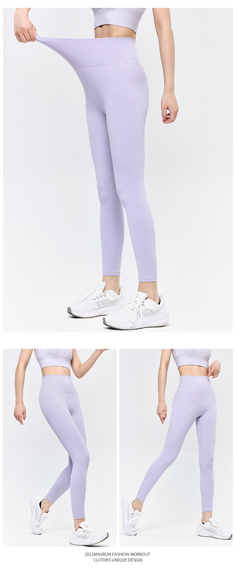 Maxrun Plus Size High Waist Workout Pants – Hip Lifting and Belly Control Fitness Leggings