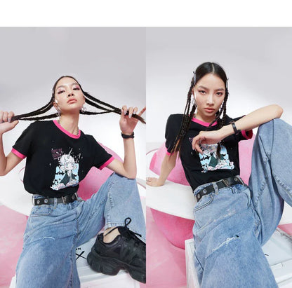 2CM Solid Color Ribbed Mercerized Cotton Knit – Soft T-Neck Short Cuffs with Elastic Edge