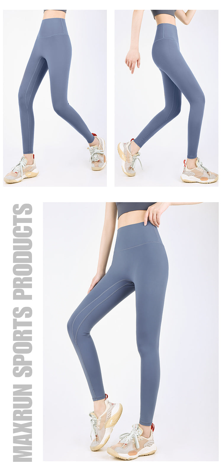 Maxrun Plus Size High Waist Workout Pants – Hip Lifting and Belly Control Fitness Leggings