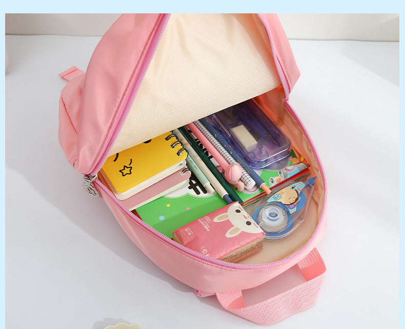 Plush 3D Rabbit Backpack for Kids – Cute Bow Tie Cartoon School Bag for Boys & Girls