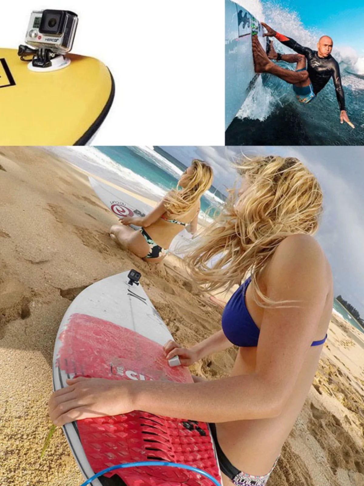 GoPro 13/12/11 Original Surfboard Base Bracket — Kayak & Paddleboard Mount for Insta360 Action 4 Accessories