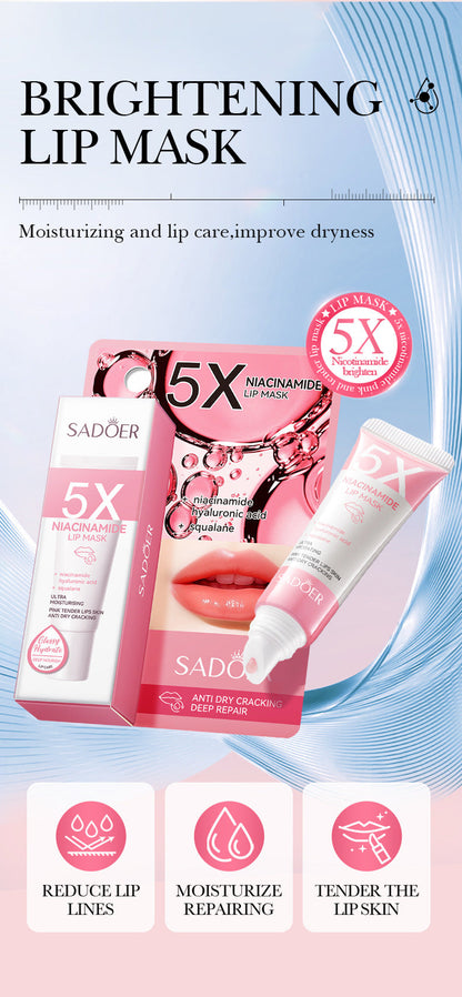 Dark Lip Balm Lightening Treatment – Exfoliating Melanin Mask for Pinker Lips, Reduces Lines & Improves Dryness