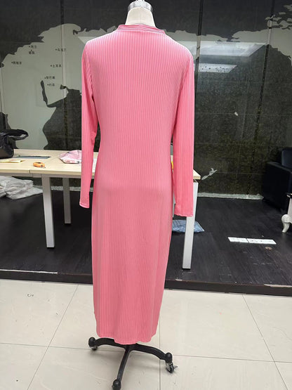 2023 Fashion Women's Button Long Striped Coat – Thin Open Dress for a Stylish Look
