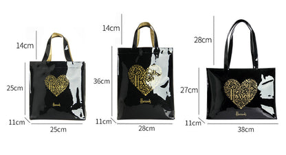 Simple Stylish PVC Reusable Shopping Bag – Luxury Eco-Friendly Waterproof Tote for Summer Beach