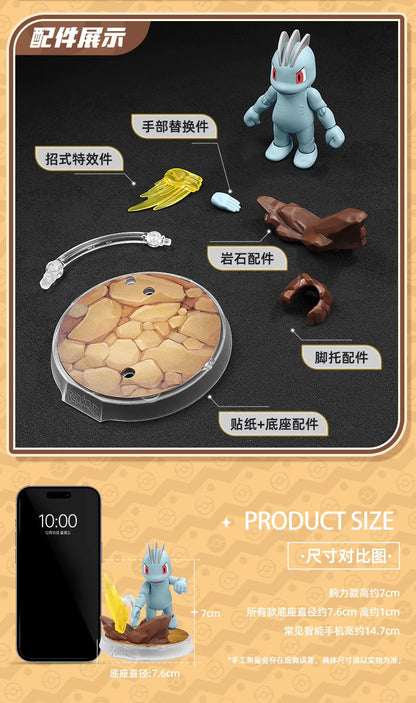 Original Blokees Pokemon Action Figures – Snorlax, Lucario, Cinderace & Scyther Anime Toys Gift