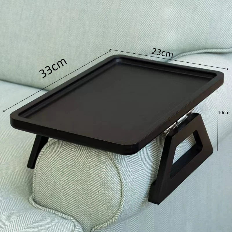 Stuck on Sofa Handrail Tray – Side Table with Feet, Tea Cup Holder & Small Apartment Coffee Table Gadget