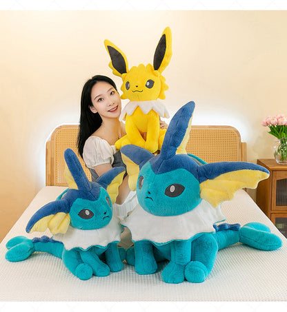 Pokemon Eevee Soft Hug Plush Doll – Vaporeon, Flareon, Jolteon Eeveelution Stuffed Toy Gift for Kids & Fans