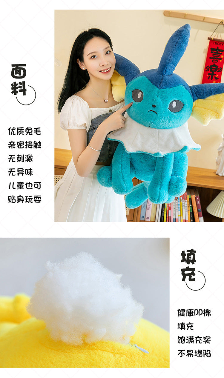 Pokemon Eevee Soft Hug Plush Doll – Vaporeon, Flareon, Jolteon Eeveelution Stuffed Toy Gift for Kids & Fans