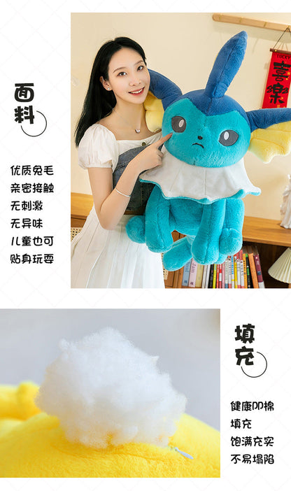 Pokemon Eevee Soft Hug Plush Doll – Vaporeon, Flareon, Jolteon Eeveelution Stuffed Toy Gift for Kids & Fans