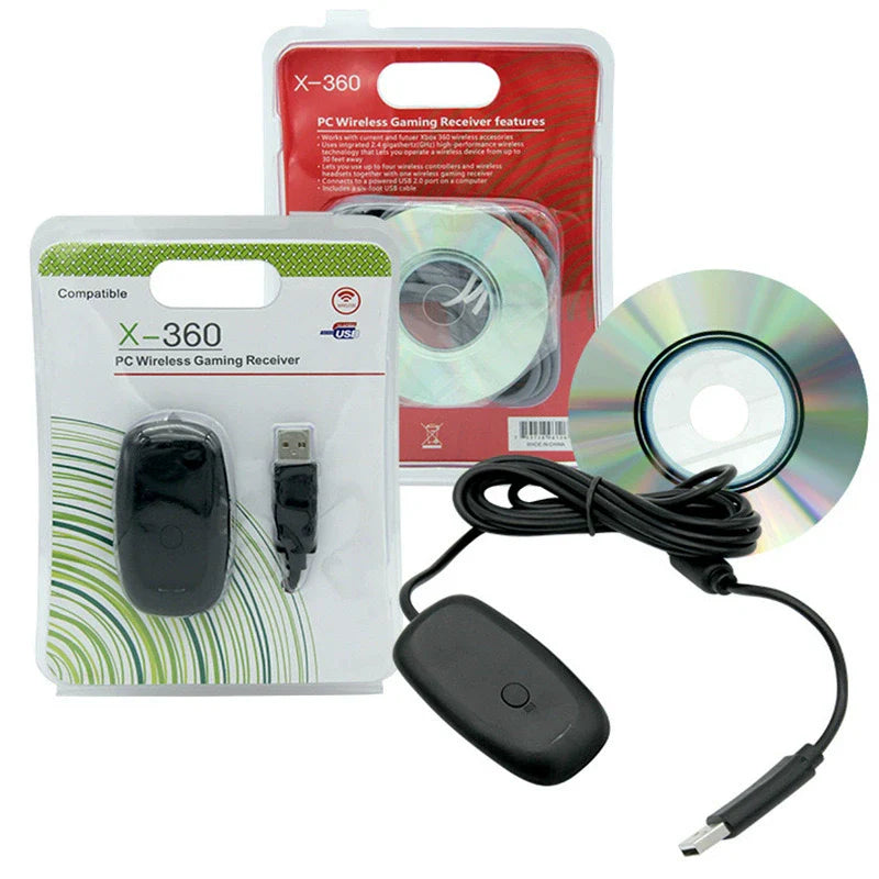 New Xbox 360 Wireless Controller Receiver – PC Wireless Adapter Compatible with All Windows Systems