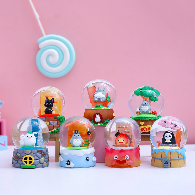 Hayao Miyazaki Forest Elf Crystal Ball Blind Box | Cute Luminous Desktop Ornament Toy
