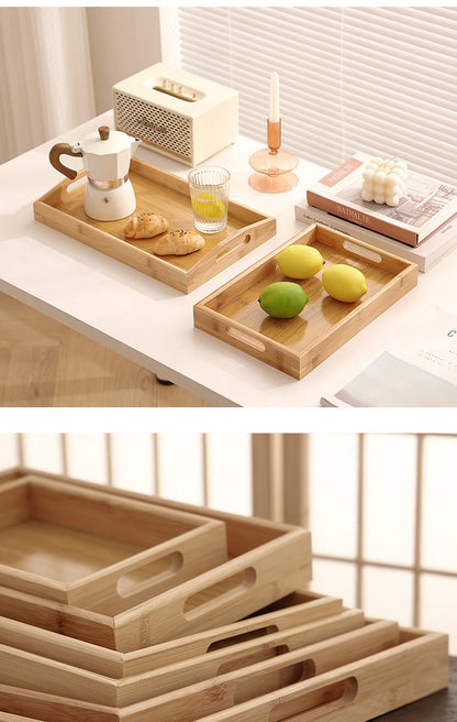 Rectangular Bamboo Tray – Household, Restaurant & Hotel Satchel Serving Tray