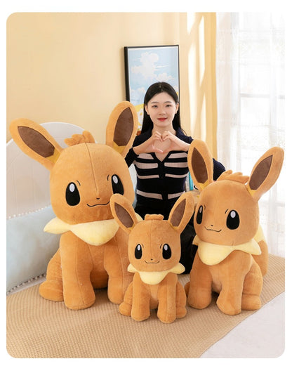 Pokemon Eevee Soft Hug Plush Doll – Vaporeon, Flareon, Jolteon Eeveelution Stuffed Toy Gift for Kids & Fans