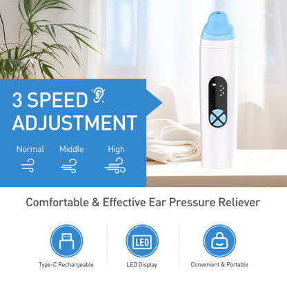Ear Pressure Relief Device – Eustachian Tube Unblocker with 3-Speed Adjustment for Tinnitus, Ear Blockage, and Dizziness Relief