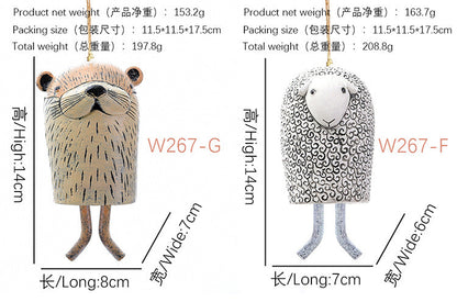 Resin Pet Wind Chime — Cute Animal Garden Pendant | Rural Home Decoration & Festival Gift Craftsmanship