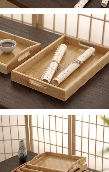Rectangular Bamboo Tray – Household, Restaurant & Hotel Satchel Serving Tray